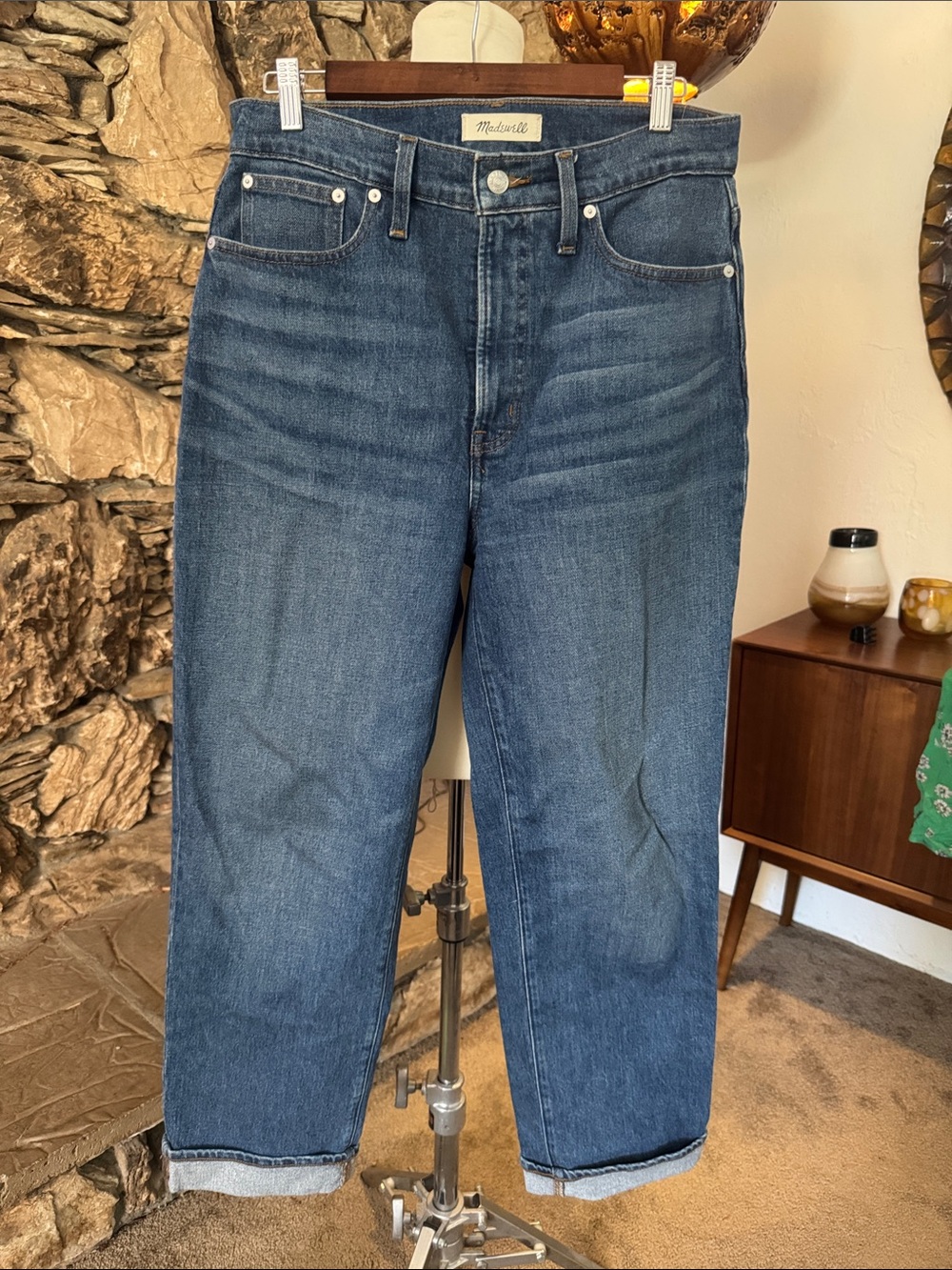Madewell Women’s Perfect Vintage Straight-Leg Jeans in Medium Blue Wash